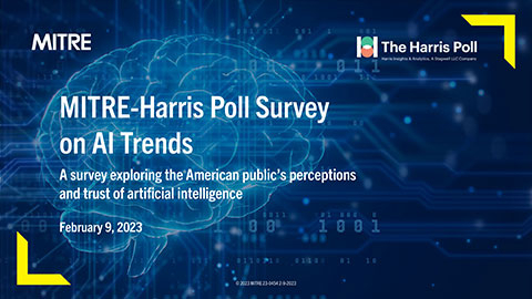 Slide deck detailing findings from the MITRE-Harris Poll on AI Trends