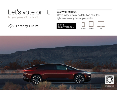 Faraday Future will hold a pre-recorded FFIE Global Investor Communications and Proxy Voting Webinar on Monday, February 13th at 1:30 pm PST (Graphic: Business Wire)