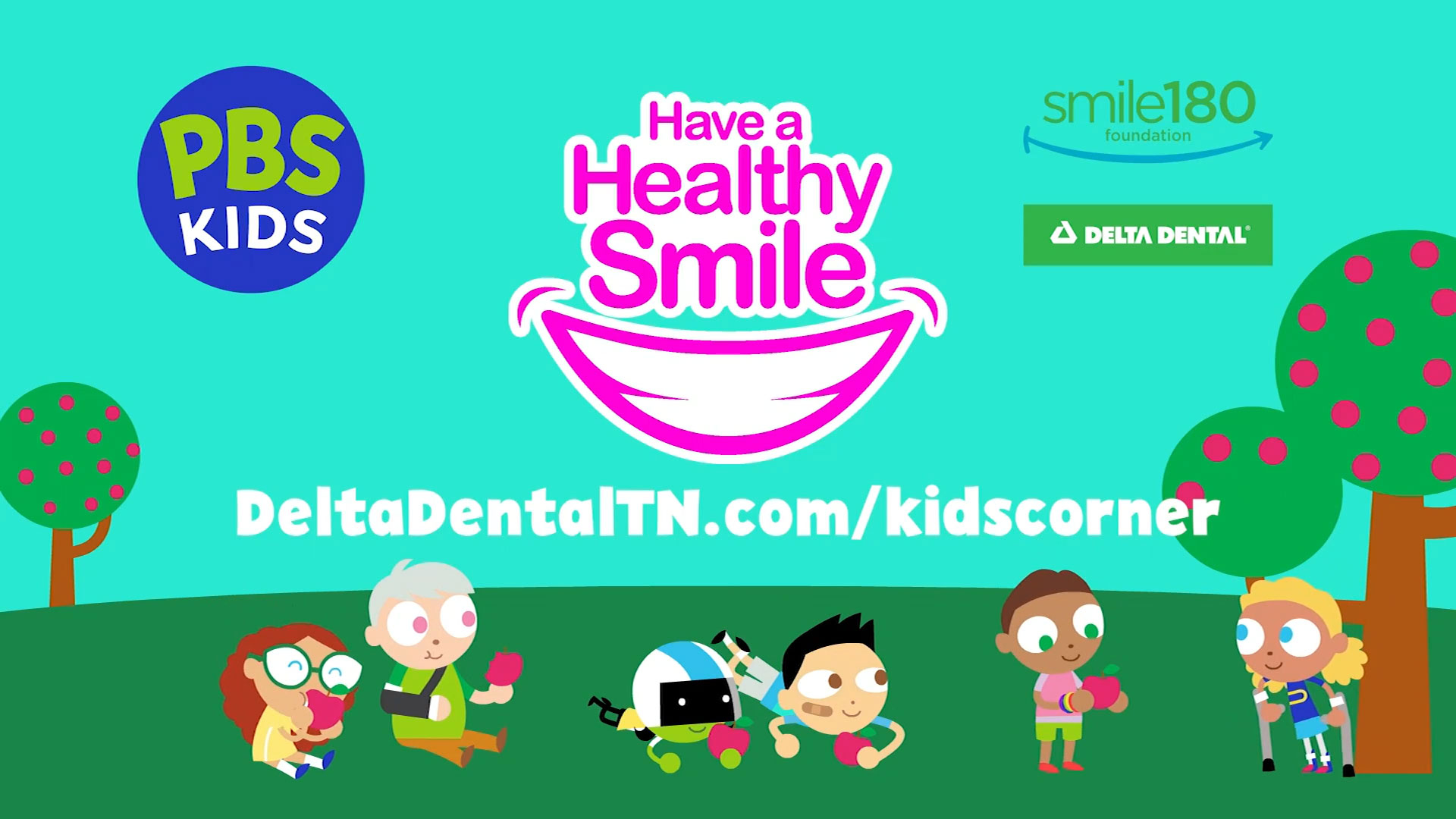 One of the Have a Healthy Smile campaign's public service announcements shares three tips for a healthy smile: eat plenty of crunchy fruits and vegetables, brush your teeth after eating sugary snacks or drinking sodas, and drink lots of water to wash away food particles.