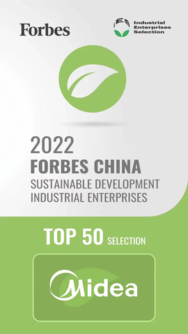 Midea Group Awarded as 2022 Forbes China TOP 50 Sustainable Development Industrial Enterprises (Graphic: Business Wire)