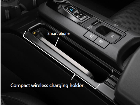 Compact wireless charging holder used on Prius (Photo: Business Wire)