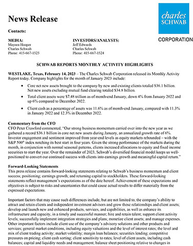 .PDF of press release and table.