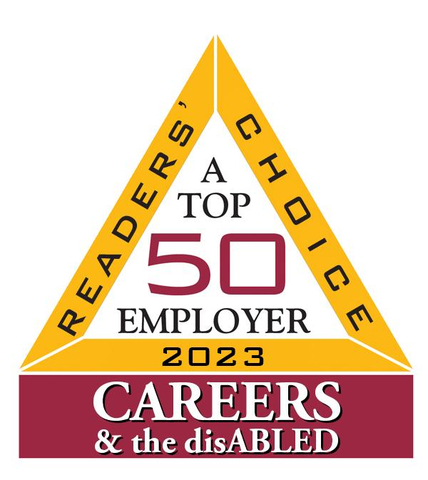 Aramark was named a Top 50 Employer by CAREERS & the disABLED Magazine, for the ninth consecutive year, for providing a positive working environment for people with disabilities. (Graphic: Business Wire)