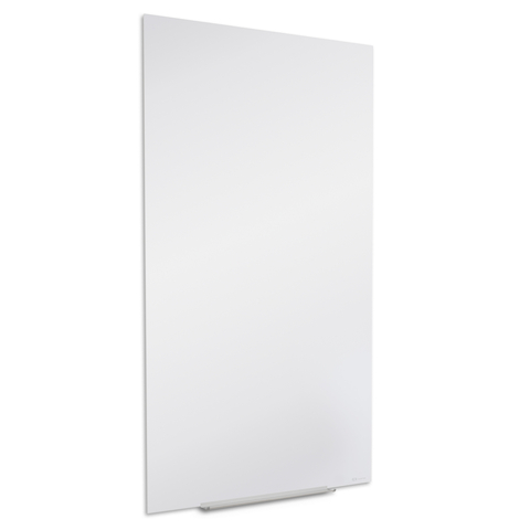 Quartet Brand introduces new Vertical InvisaMount Glass Dry-Erase Boards to maximize workspace, shown here in 28" x 50" size with accompanying accessories tray. (Photo: Quartet)