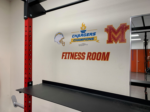 Bonita Vista High School Fitness Room which was funded by the Charger's Champion's Program through a partnership between the Los Angeles Chargers and SchoolsFirst Federal Credit Union. (Photo: Business Wire)