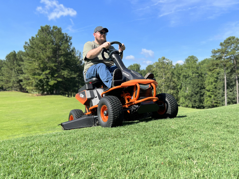 Yard Force YF48vRX-RER38 Riding Mower in use (Photo: Business Wire)