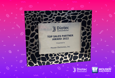Mouser Electronics Named Top Sales Performer of 2022 by Diotec Semiconductor. (Photo: Business Wire)