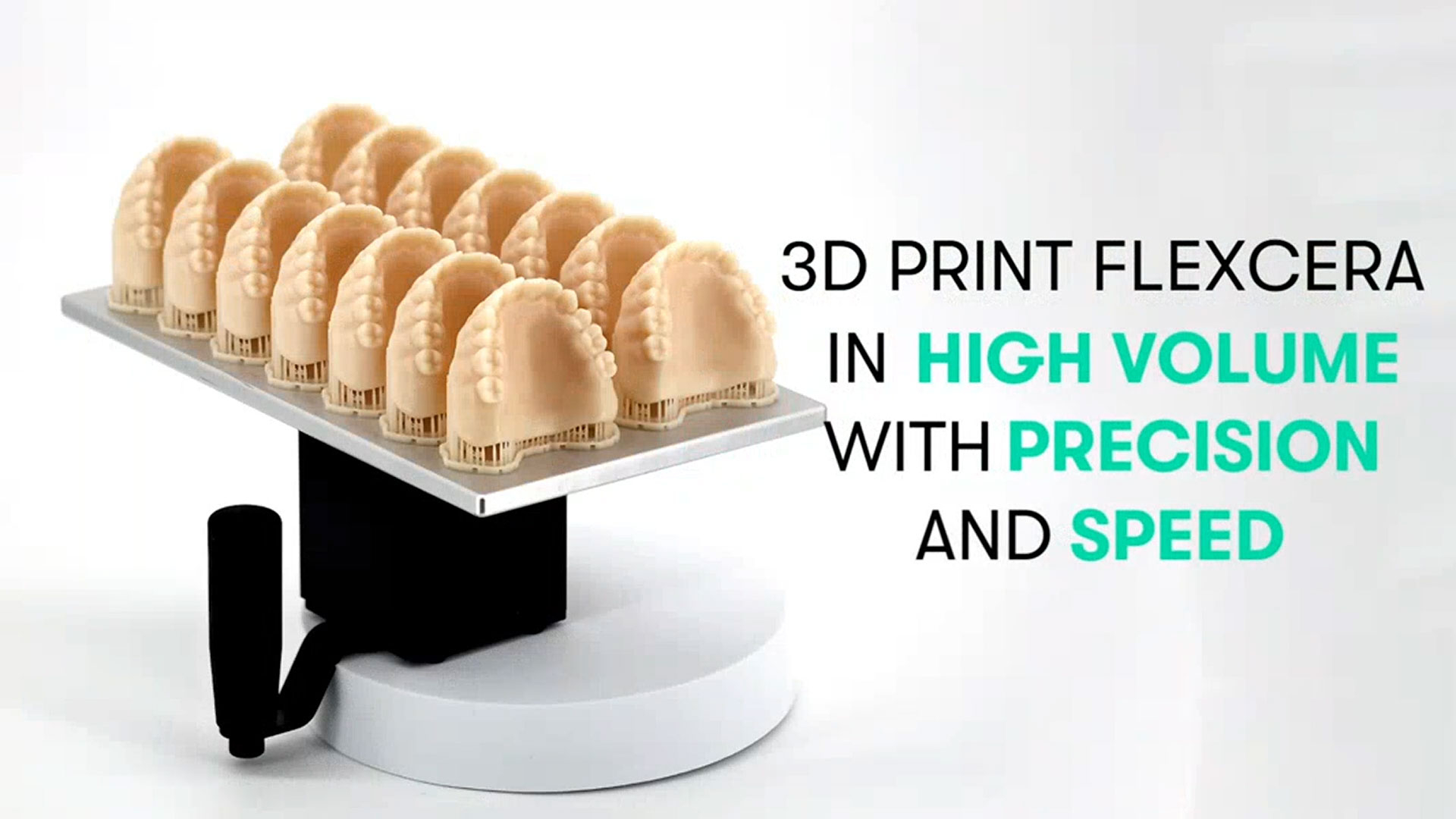 The Desktop Health Einstein Pro XL is now available and qualified to 3D print the popular and proprietary Flexcera™ family of resins for temporary and permanent dental restorations.