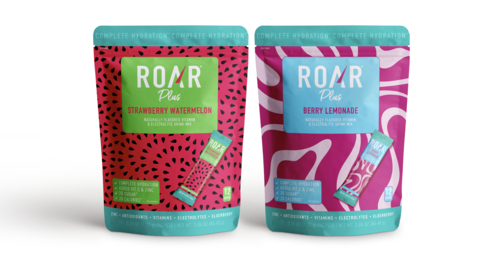 thumbnail ROAR® Organic Unveils New Strawberry Lemonade Complete Hydration™ Beverage and Debuts New ROAR® Plus Powders at Natural Products Expo West 2023 (Photo: Business Wire)