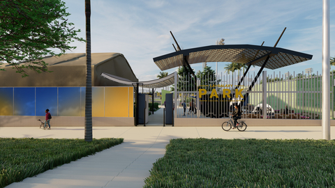 Galaxy Park Entry Gate (rendering supplied by Dignity Health Sports Park/LA Galaxy)
