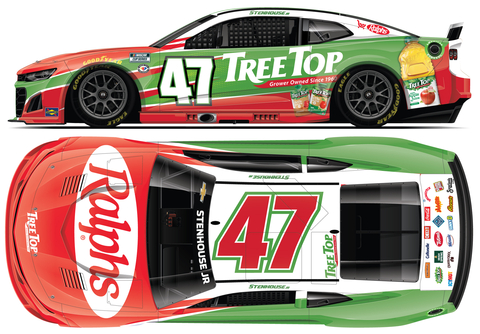 2023 DAYTONA 500 CHAMPION Ricky Stenhouse Jr. will race the No. 47 Ralphs/Tree Top® Camaro ZL1 at the Pala Casino 400 on Sunday, Feb. 26, at Auto Club Speedway. (Photo: Business Wire)