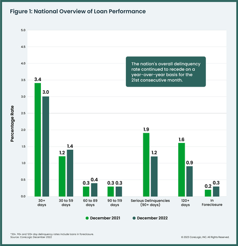 Figure 1: National Overview of Loan Performance (Graphic: CoreLogic)