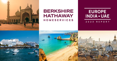 The Berkshire Hathaway HomeServices Europe | India | UAE Report explores trends and topics shaping the markets in Greece, India, Italy, Spain, Portugal, United Arab Emirates, and The United Kingdom. (Graphic: Business Wire)