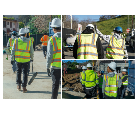 Local crews in Los Angeles working on a solar construction site. (Photo: Business Wire)