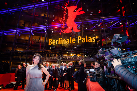 Ms. Shi Yan, Founder & President of Mycala, walks the 73rd Berlinale’s red carpet (Photo: Business Wire)