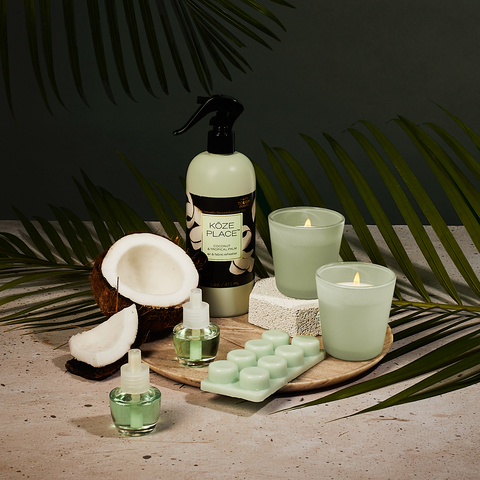 original Developed in partnership with world-renowned perfumers, Kōze Place is available exclusively at Dollar General in nine uniquely curated scents. Products include scented candles, wax melts, diffuser oils and air & fabric refresher sprays and are value priced at $5 or less. All products are paraben-free, phthalate-free, formaldehyde-free, lead-free and cruelty-free. (Photo: Business Wire)