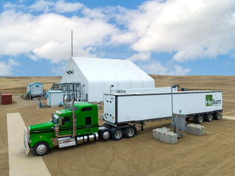 One of North American Helium's trailers arriving onsite for a purified helium refill in SW Saskatchewan. (Photo: Business Wire)