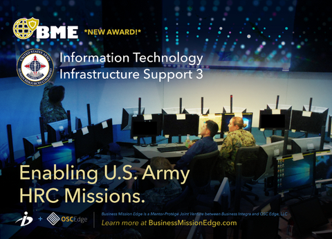 Business Mission Edge, LLC (BME) has been awarded the US Army Human Resources Command (HRC) Information Technology Infrastructure Support 3 (ITIS3) contract. The contract has a base year and three option-year periods of performance. (Photo: Business Wire)