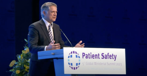 Joe Kiani Provides Keynote at the 5th Annual Global Ministerial Summit on Patient Safety (Photo: Business Wire)