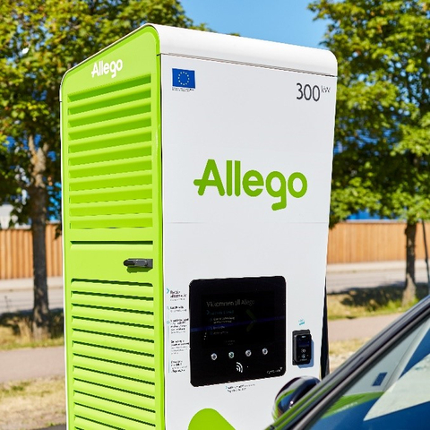 Allego 300 kW ultra-fast charging station (Photo: Business Wire)