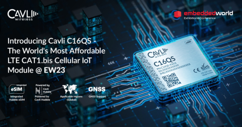 Introducing The Cavli C16QS - The World's Most Affordable LTE CAT1.bis Cellular IoT Module @ EW23 (Graphic: Business Wire)