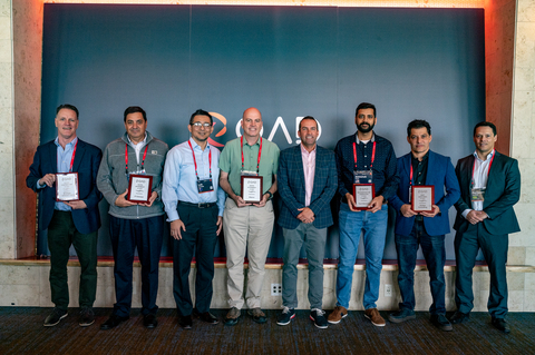 original QAD SVP Global Channels Darren Read with the 2023 QAD Partner Awards winners at the annual Sales Kick Off event in Dallas, Texas (Photo: Business Wire)