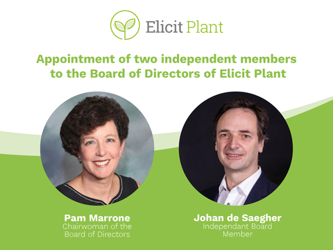 thumbnail Pam Marrone and Johan de Saegher join Elicit Plant's Board of Directors (Photo: Elicit Plant)