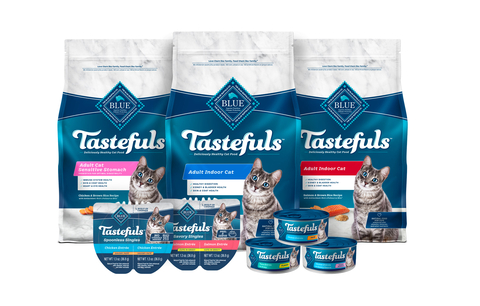 BLUE Tastefuls™ is a portfolio of deliciously healthy wet and dry cat food specially crafted to entice even the most finicky felines while delivering high-quality nutrition through natural ingredients. (Photo: Business Wire)