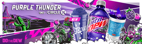 Circle K launches exclusive MTN DEW PURPLE THUNDER Froster. (Photo: Business Wire)
