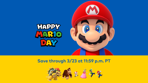 Celebrate the hero of the Mushroom Kingdom with two waves of savings on select Nintendo Switch games. The first half of the sale starts on March 10 (MAR10 Day!) at 12 a.m. PT and lasts until March 23 at 11:59 p.m. PT. It features deals on digital games and DLC featuring Mario and friends, including Mario Party Superstars, Donkey Kong Country: Tropical Freeze, Yoshi’s Crafted World and Luigi’s Mansion 3. The second wave of the sale runs from March 24 at 12 a.m. PT until April 7 at 11:59 p.m. PT. This sale includes savings on Mario Kart 8 Deluxe, Super Mario Odyssey, New Super Mario Bros. U Deluxe, Super Mario Maker 2 and Super Mario 3D World + Bowser’s Fury. (Photo: Business Wire)