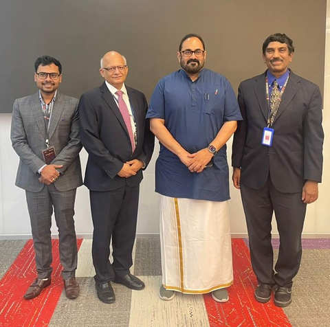Dr. Sailesh Chittipeddi, Mr. Rajeev Chandrasekhar, Mr. N. Ganapathy Subramaniam (right to left) (Photo: Business Wire)