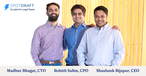 Left to Right: Madhav Bhagat, CTO, Rohith Salim, CPO & Shashank Bijapur, CEO (Photo: Business Wire)
