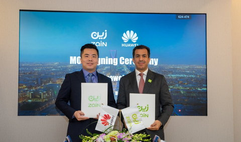 Assinatura do MdE entre Zain KSA e Huawei em Barcelona