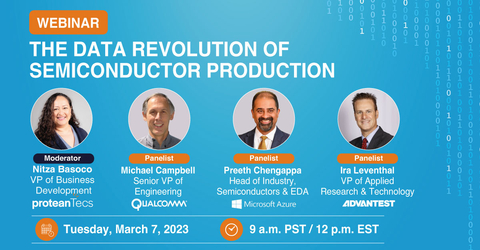 proteanTecs hosts leading industry experts for panel discussion on the Data Revoltion of Semiconductor Production. (Graphic: Business Wire)