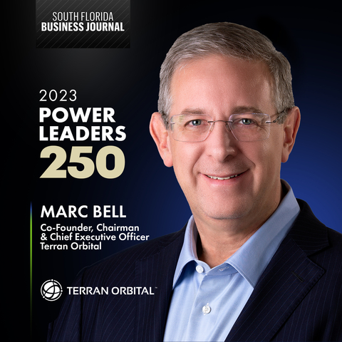 Terran Orbital’s Marc Bell Named to South Florida Business Journal’s 2023 Power Leaders 250 List (Image Credit: Terran Orbital Corporation)