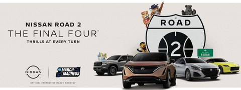 Nissan returns as an official partner of the 2023 NCAA March Madness basketball tournaments with an evolution of its “Road 2” campaign. (Graphic: Business Wire)