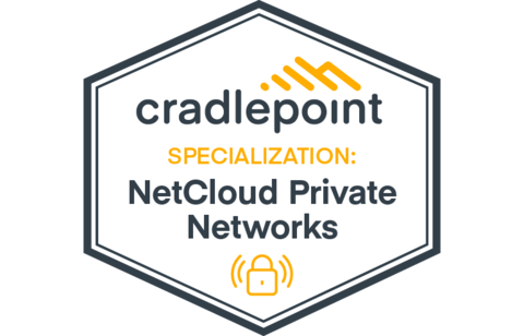 Cradlepoint NetCloud Private Networks Specialization Badge. (Graphic: Business Wire)