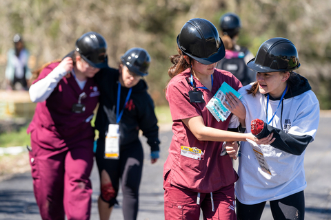 thumbnail Texas A&M Health School of Nursing students triage patients during the 15th annual Texas A&M Health Disaster Day emergency response training simulation on March 3. (Photo: Business Wire)