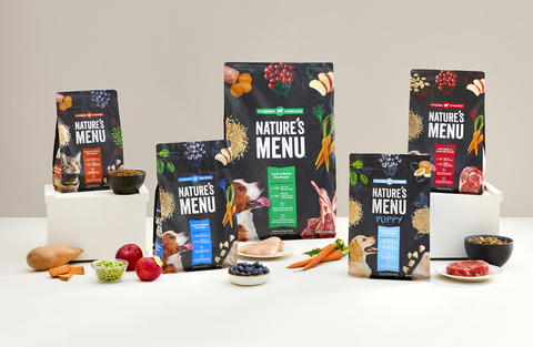 Nature’s Menu dry pet foods, available exclusively at Dollar General stores, are crafted with natural ingredients including real beef, lamb or farm-raised, cage free chicken as the #1 ingredient and contain vegetables and wholesome grains. (Photo: Business Wire)