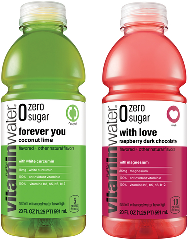original vitaminwater adds ‘with love’ and ‘forever you’ to its new, reformulated zero-sugar lineup