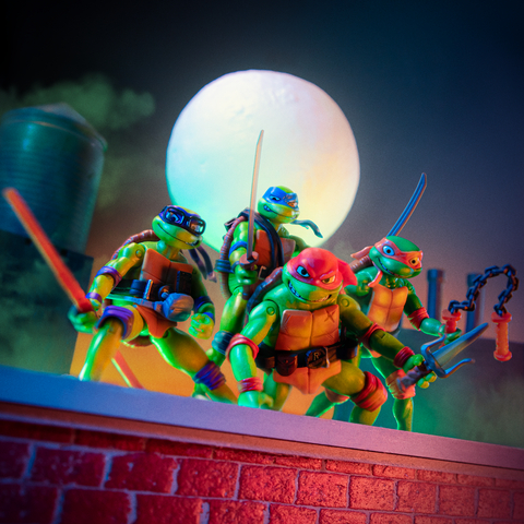 Playmates Toys today revealed a sampling of its Ninja Turtles action figures, vehicles and roleplay toys based on this summer's highly anticipated film “Teenage Mutant Ninja Turtles: Mutant Mayhem." (Photo: Nickelodeon/Playmates Toys)