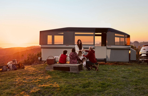 The Lightship L1’s smart design emphasizes efficiency and openness, resulting in a spacious dwelling and expansive window panels to encourage an indoor-outdoor connection with nature with an ecosystem of all electric appliances, connected features and modern amenities for a seamless camping experience. (Photo: Business Wire)