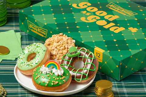 Four all-new, gold-themed doughnuts come in decorative holiday dozens box (Photo: Business Wire)