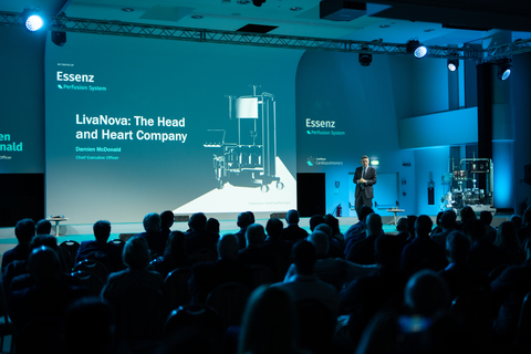 thumbnail LivaNova CEO Damien McDonald addresses perfusionists gathered in Milan, Italy on March 1 during an Essenz™ launch event. (Photo: Business Wire)