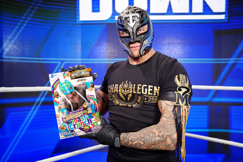 This month, fans can snag their own limited-edition Cinnamoji Toast Crunch box featuring lucha libre superstar, Rey Mysterio (Photo: Business Wire)