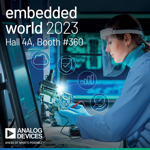 Analog Devices accelerates sustainability with intelligent solutions at embedded world 2023. (Graphic: Business Wire)