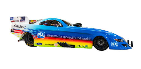 PPG has extended its sponsorship of the Tasca Racing team for the 2023 NHRA® season. PPG also unveiled a new look for the PPG FORD® SHELBY® MUSTANG® Nitro Funny Car that will be driven by the Tasca Racing team. (Photo: Business Wire)