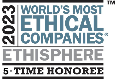 “World’s Most Ethical Companies” and “Ethisphere” names and marks are registered trademarks of Ethisphere LLC.