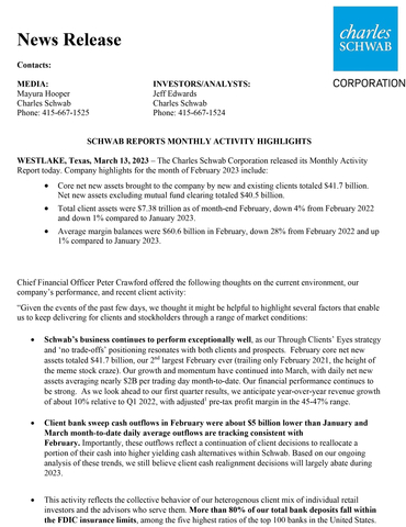 .PDF of press release and table.