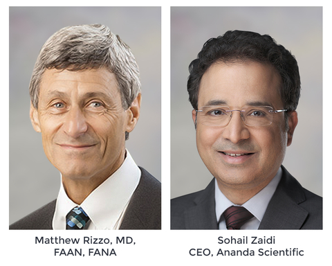 original Pictured above is principal investigator Matthew Rizzo, MD, FAAN, FANA, and Ananda Scientific CEO Sohail Zaidi. (Photo: Business Wire)